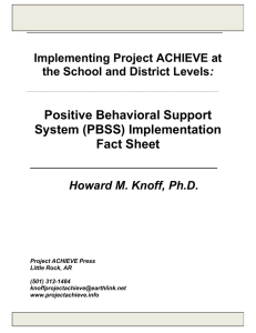(PBSS) Implementation Fact Sheet