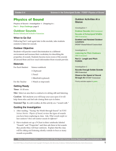 Physics of Sound - Boston Schoolyard Initiative