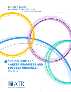 College and Career Readiness and Success Organizer