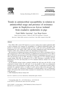 Trends in antimicrobial susceptibility in relation to antimicrobial