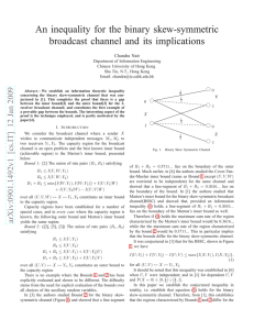An inequality for the binary skew-symmetric broadcast channel and