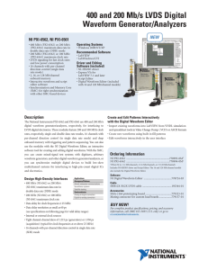 400 and 200 Mb/s LVDS Digital Waveform Generator/Analyzers