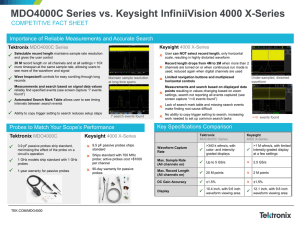 MDO4000C Series vs. Keysight InfiniiVision 4000 X-Series