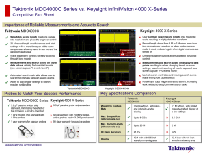 DPO3000 Series vs. Agilent DSO5000A Competitive Fact Sheet