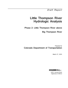 Little Thompson River Hydrologic Analysis Phase 2