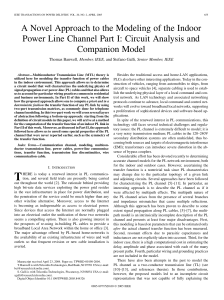 A Novel Approach to the Modeling of the Indoor Power Line