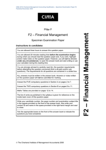 F2 – Financial Management