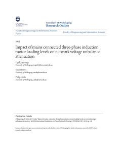 Impact of mains connected three-phase induction