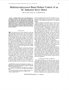 Multimicroprocessor-based robust control of an AC induction servo