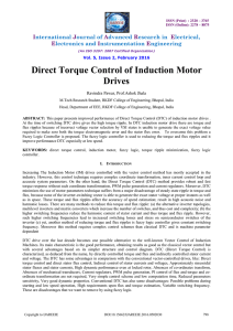 Direct Torque Control of Induction Motor Drives