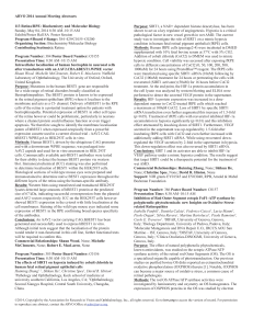 Retina/RPE: Biochemistry and Molecular Biology