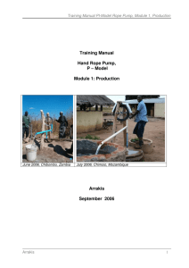 Training Manual Hand Rope Pump, P – Model Module 1