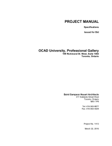 project manual - M. J. Dixon Construction