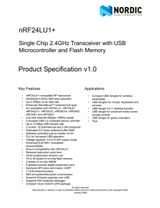 nRF24LU1+ Product Specification