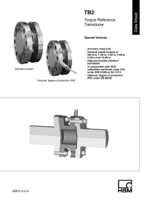 Torque Reference Transducer Data Sheet