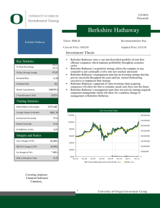 Berkshire Hathaway - University of Oregon Investment Group