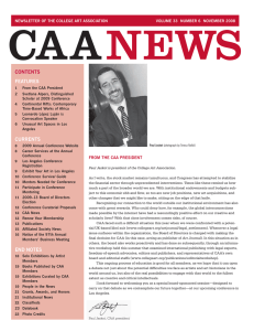 November 2008 CAA News - College Art Association