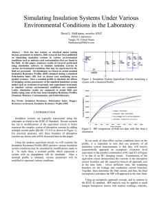 Insulation Resistance Profile (IRP) and Its Use For Predictive