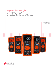 Keysight Technologies U1450A/U1460A Insulation Resistance Testers