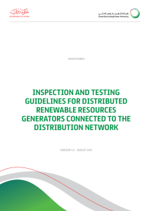 InspectIon and testIng guIdelInes For dIstrIbuted renewable