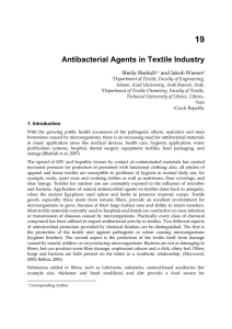 Antibacterial Agents in Textile Industry