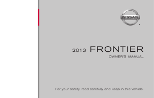 2013 Nissan Frontier | Owner`s Manual