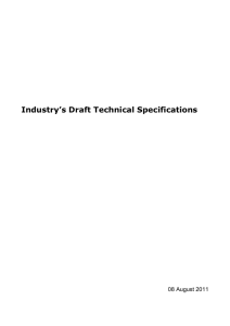 Industry`s Draft Technical Specifications