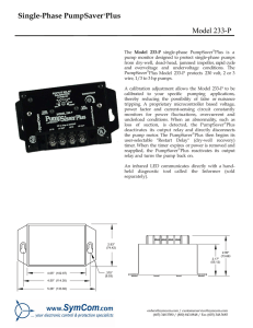 Model 233-P Single-Phase PumpSaver®Plus