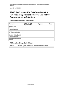 STCP 04-6 Issue 001 Offshore Datalink Functional Specification for
