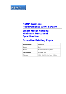 SMI Functional Spec V0.14A - Exec briefing - 2 Oct 2009