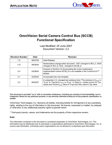 SCCB Specifications