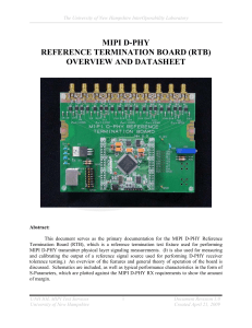MIPI D-PHY Reference Termination Board