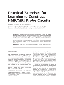 Practical exercises for learning to construct NMR/MRI probe circuits