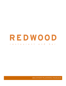 2016 event planning package - Redwood Restaurant and Bar
