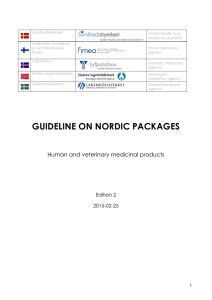 Guideline on Nordic packages