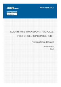 south wye transport package preferred option report