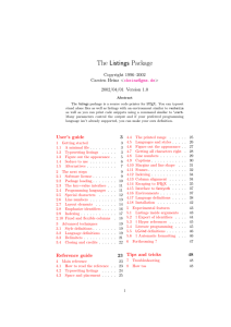 The Listings Package