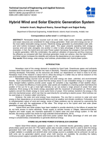 Hybrid Wind and Solar Electric Generation System