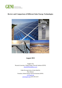 Review and Comparison of Different Solar Technologies