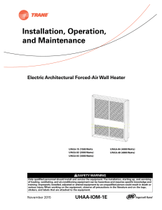 Electric Architectural Forced-Air Wall Heater Installation