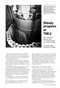 progress at TMI-2 - International Atomic Energy Agency
