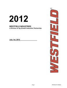 2012 Westfield catalog