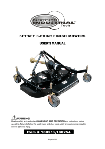 5ft/6ft 3-point finish mowers user`s manual