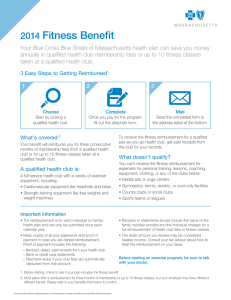 Fitness Benefit Fact Sheet