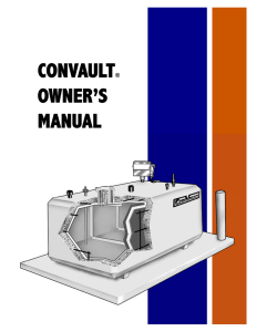 CONVAULT® OWNER`S MANUAL