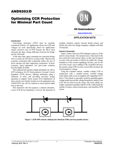 Optimizing CCR Protection for Minimal Part Count