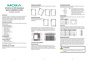 UC-8112-LX STK Hardware Quick Installation Guide