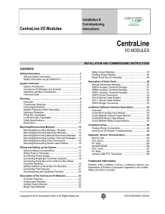 CentraLine I/O Modules