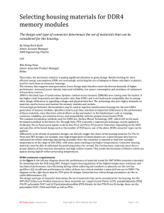 Selecting housing materials for DDR4 memory modules