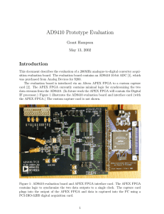 AD9410 Prototype Evaluation